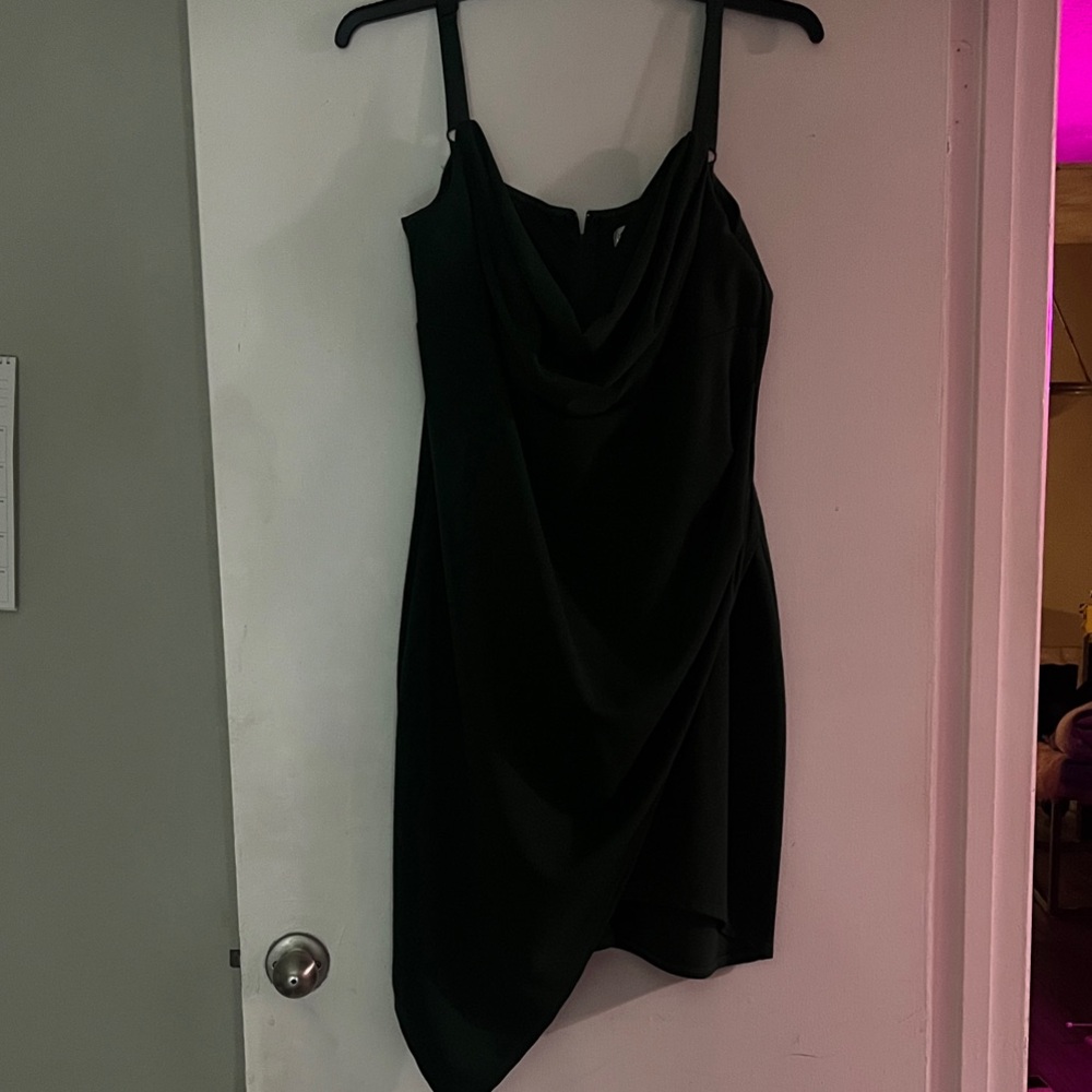 Emerald Sundae Asymmetrical Dress - Emerald Green